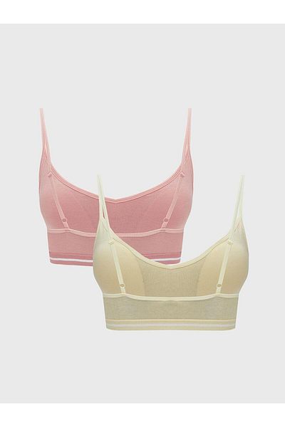LC Waikiki LCW Young Unwired Flat Bustier με επένδυση 2 Πακ