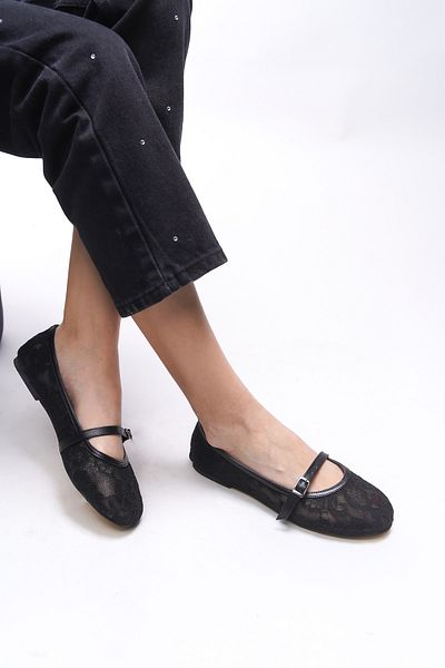 Riccon Balerini pentru femei Phraersuth 0012210   Negru
