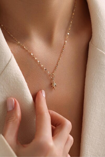 Tufanlar Kuyumculuk 14 Ayar Şimal Yıldızı Altın Kolye