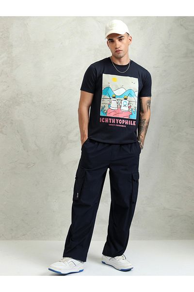 Highlander By Styli Graphic Print Regular Fit Round Neck T-Shirt