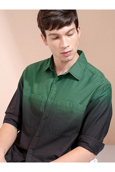 Highlander By Styli Color Block Regular Fit Shirt with Pockets