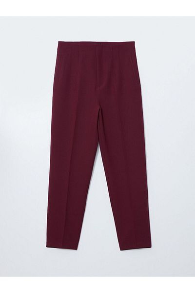 LC Waikiki Lcw Vision Burgundy Carrot Cut Women's Trousers