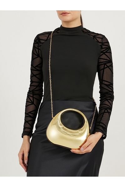 Styli Metallic Handbag with Chain Strap