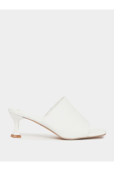 Styli Plain Open Toe Kitten Heel Sandals