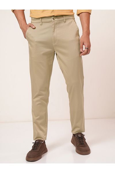 Highlander By Styli Mid Rise Regular Fit Chino Trousers
