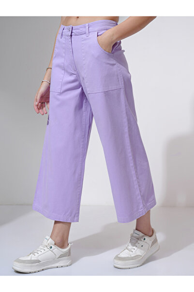 Tokyo Talkies By Styli Wide Leg Mid Rise Trousers