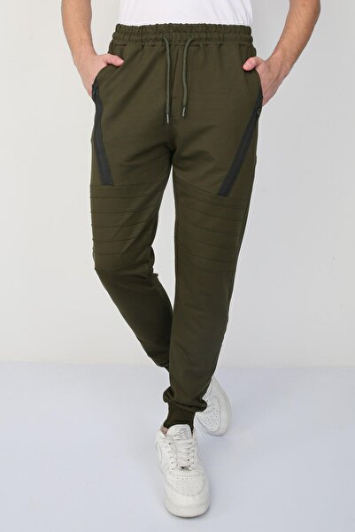 NEW YEAR FİT Men's Sweatpants with Two Threaded Leg Cuffs