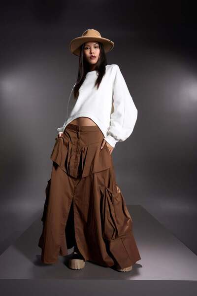 VDR Women's Brown Skirt 16194