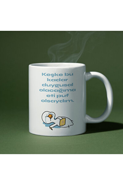 rk tasarım Keşke bu Kadar Duygusal Olacağıma  Yazılı Eğlenceli Özel Tasarım B...