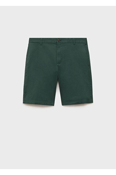 MANGO Man Dar kesim chino pamuklu bermuda şort