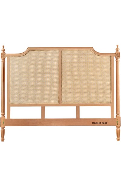 Mobilya Baba İslahiye Hasırlı Tornalı Başlık Cilasız Ham Ahşap