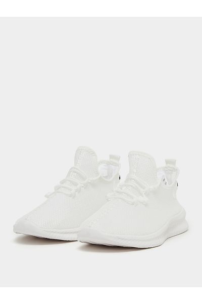 Styli Textured Knit Lace Up Sneakers