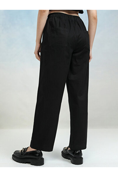 Tokyo Talkies By Styli Solid Mid Rise Regular Fit Trousers