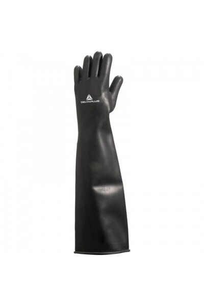 Delta Plus La600 Black Latex 250 ° C Heat Resistant Chemical Long Gloves En374 Akl and En407