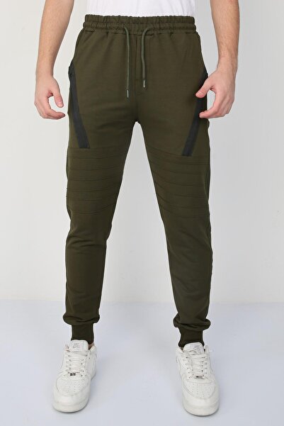NEW YEAR FİT Men's Sweatpants with Two Threaded Leg Cuffs