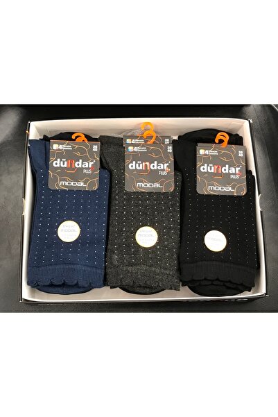 Dündar Kadın Küçük Kalp Desenli 12 Li Paket Modal Kumaş Soft Yıkama Kokulu Soket Çorap 36-40 Numara