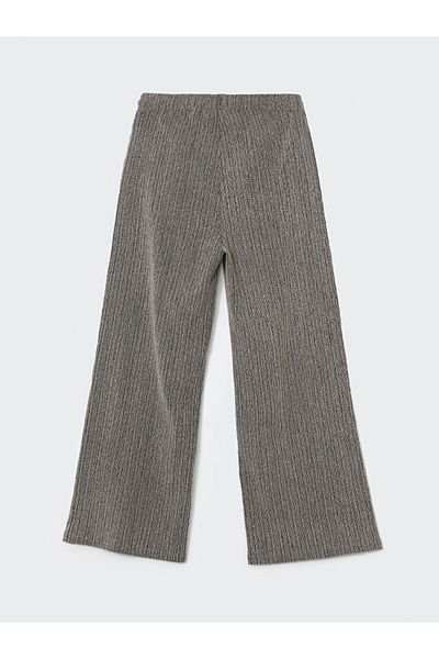 LC Waikiki Lcw Comfort Anthracite Women's Elastic Waist Textured Pants