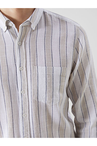LC Waikiki LCWAIKIKI Classic Regular Fit Long Sleeve Striped Men's Shirt