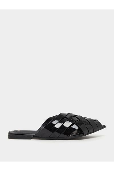 Styli Pointed Toe Slip On Flat Mules