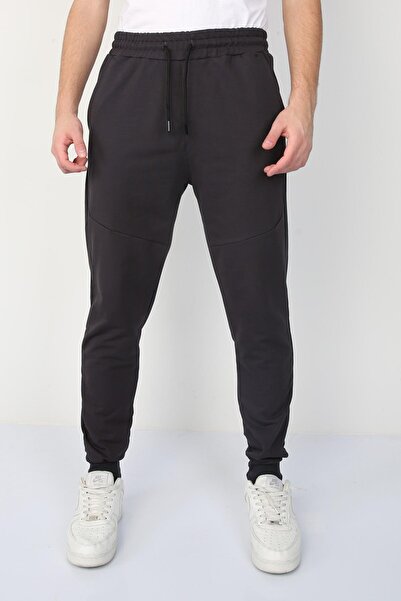 NEW YEAR FİT بنطال رياضي بسحاب مرن من خيطين للرجال