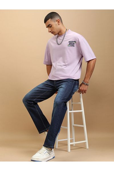 Highlander By Styli Mid-Rise Straight Fit Stretchy Faded Jeans