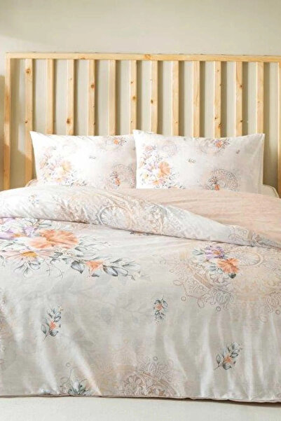 Özdilek Flowerland Nev Çift Kişilik Nevresim Takımı - Somon