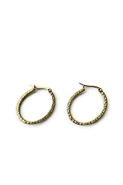 MODA vintage marka model gold halka çelik küpe