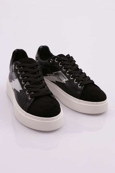 DGN 1002 Pantofi de damă Negru Argintiu