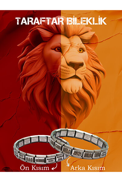 fmaccesories Sarı Kırmızı Aslan Taraftar Çelik Italyan Charm Futbolcu İsimli ...