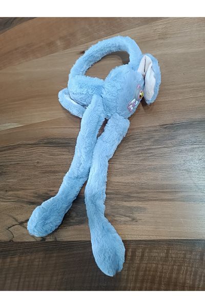 Blotch Fluffy Blue Color Cute Plush Playing Headset Playing Figured Ears