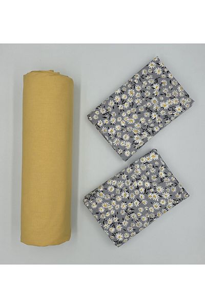 pınarhome collectıon New Season - 100% Organic Cotton, Soft Sand and Elastic Crossbody+Pillow Cover Corner Depth 28-30 cm