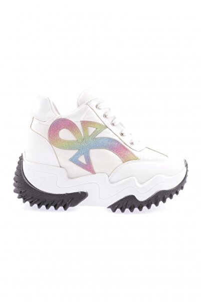 DGN Z2 23Y Women's Mega Thick Sole Silvery Sneakers Shoes