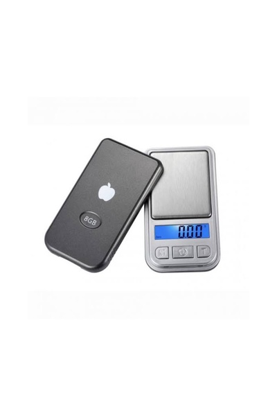 abnturk Mini Hassas Terazi Deri Kılıflı Kapaklı Kibrit Kutusu büyüklüğünde Te...