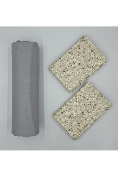 pınarhome collectıon New Season - 100% Organic Cotton, Soft Sand and Elastic Crossbody+Pillow Cover Corner Depth 28-30 cm
