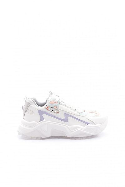 DGN Pantofi sport cu talpă groasă de damă, alb, verde pudra 762463138