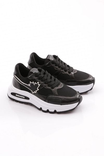 DGN 073 Women's Leaf Patterned Thick Sole Sports Shoes
