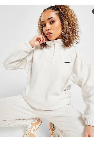 Nike Sportswear Fleece 1/4-Zip Kadın polar yarim fermuarlı sweatshirt FJ1019-...