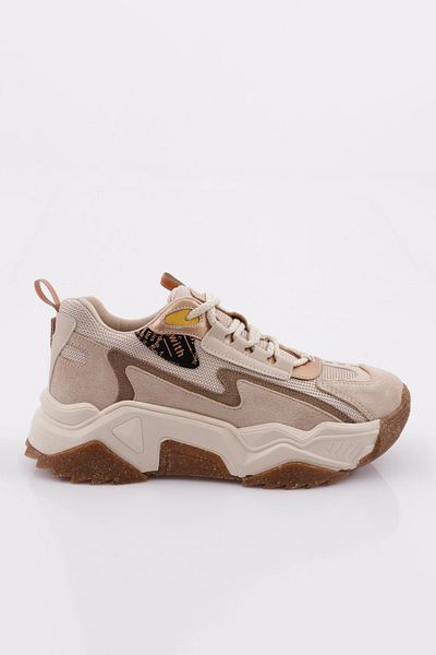 DGN Pantofi sport de damă cu talpă groasă Bej Roz 762463138
