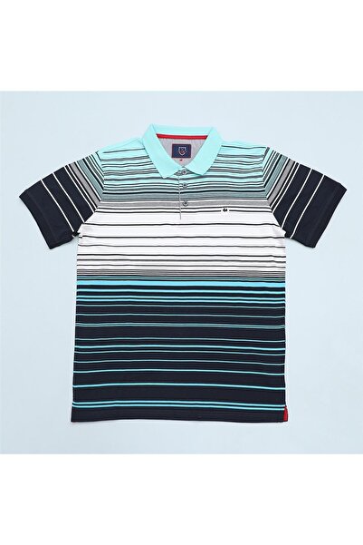 Dio Rise Чоловіча футболка з поло - короткий рукав - синьо-бірюзовий - CZT-158 - M-2XL