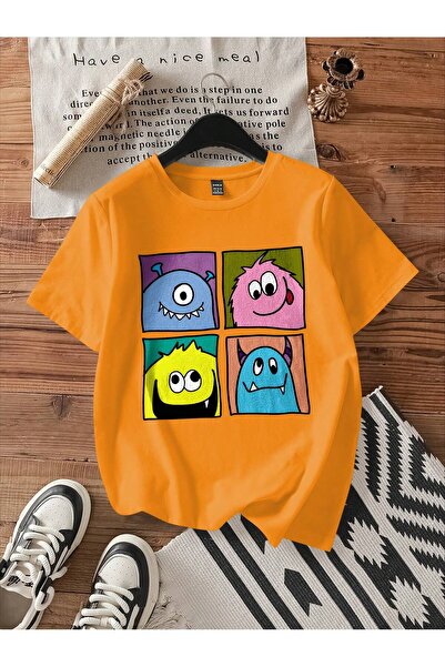 uyguntarz Μπλουζάκι Unisex Monsters Printed Design