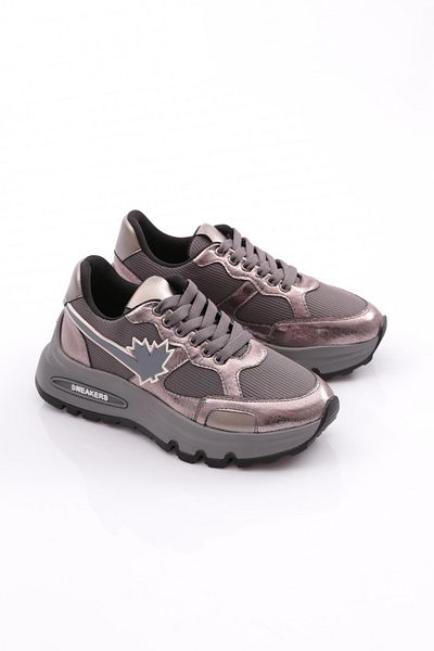 DGN 073 Women's Leaf Patterned Thick Sole Sports Shoes