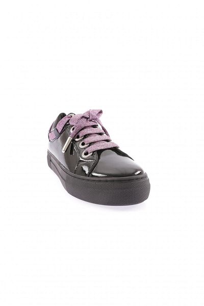 DGN Pantofi de damă cu șireturi cu șnur argintiu, fucsia, negru șifonat 99121097