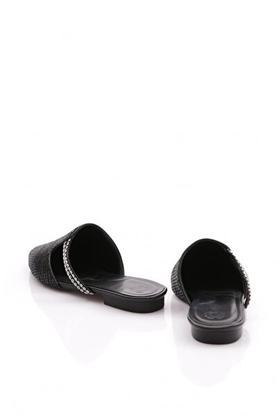 DGN Women's Black Sequin Slippers - 2623497216712322