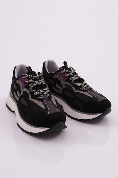 DGN Pantofi de damă cu șireturi Negru Multi 662163529