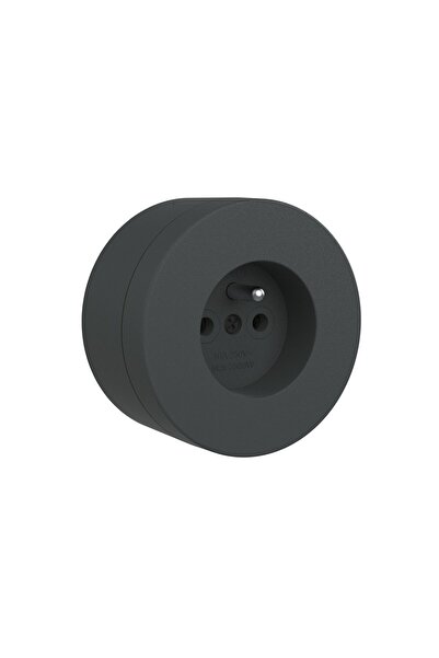 Ereğli Enerji Ovivo Xone Sıva Üstü Priz Siyah Renk