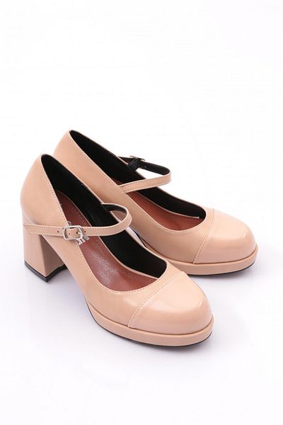 DGN Pantofi cu toc de damă bej - 4637535