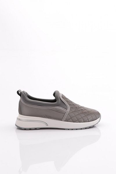 DGN Pantofi pantofi de damă cu model diamantat, gri alb 51135105