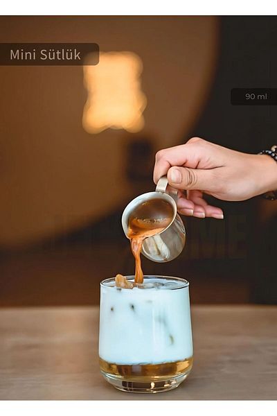 Jet's Home Mini Milk Jug Stainless Coffee Side Milk Jug Steel 90 ml