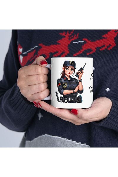 sıradışıhediyem Security Mug Cup - Ideal for Safety, Exclusive Gift