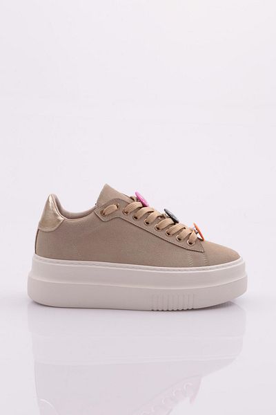 DGN 1019 Tenis de damă, piele de căprioară bej